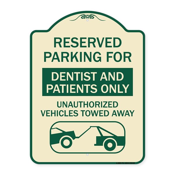 Reserved Parking for Dentists and Patients Only Unauthorized Vehicles Towed Away, TG-1824-23118